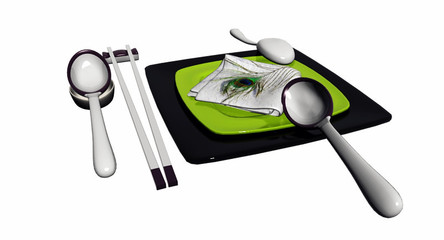 餐具3D模型免费下载(图片编号:1532841)_六图网16pic.com